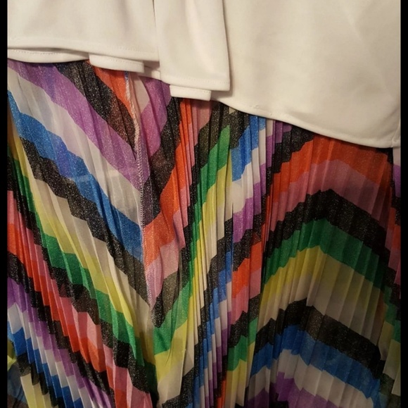 Rainbow maxi skirt with slit - Picture 4 of 5